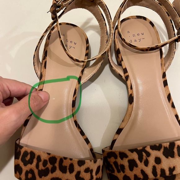 👠 A NEW DAY Winona Ankle Strap Sandals Leopard Print Target Brand NBW si… - Picture 10 of 10
